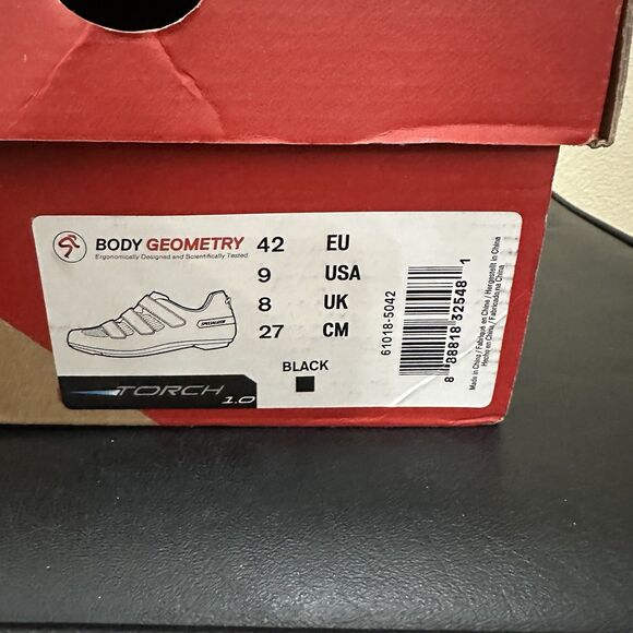 Specialized Torch 1.0 Road Bike Cycling Shoes Men’s Size 9 Black EUC